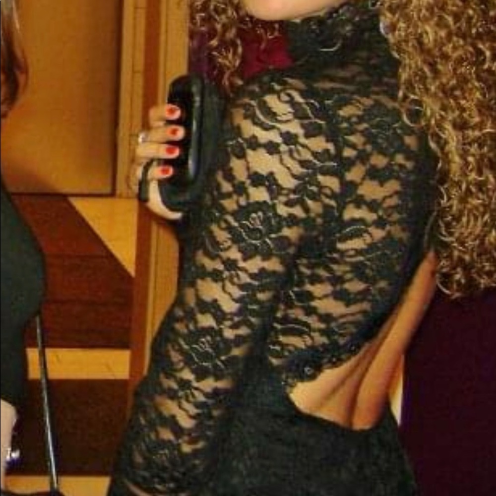 Black lace dress